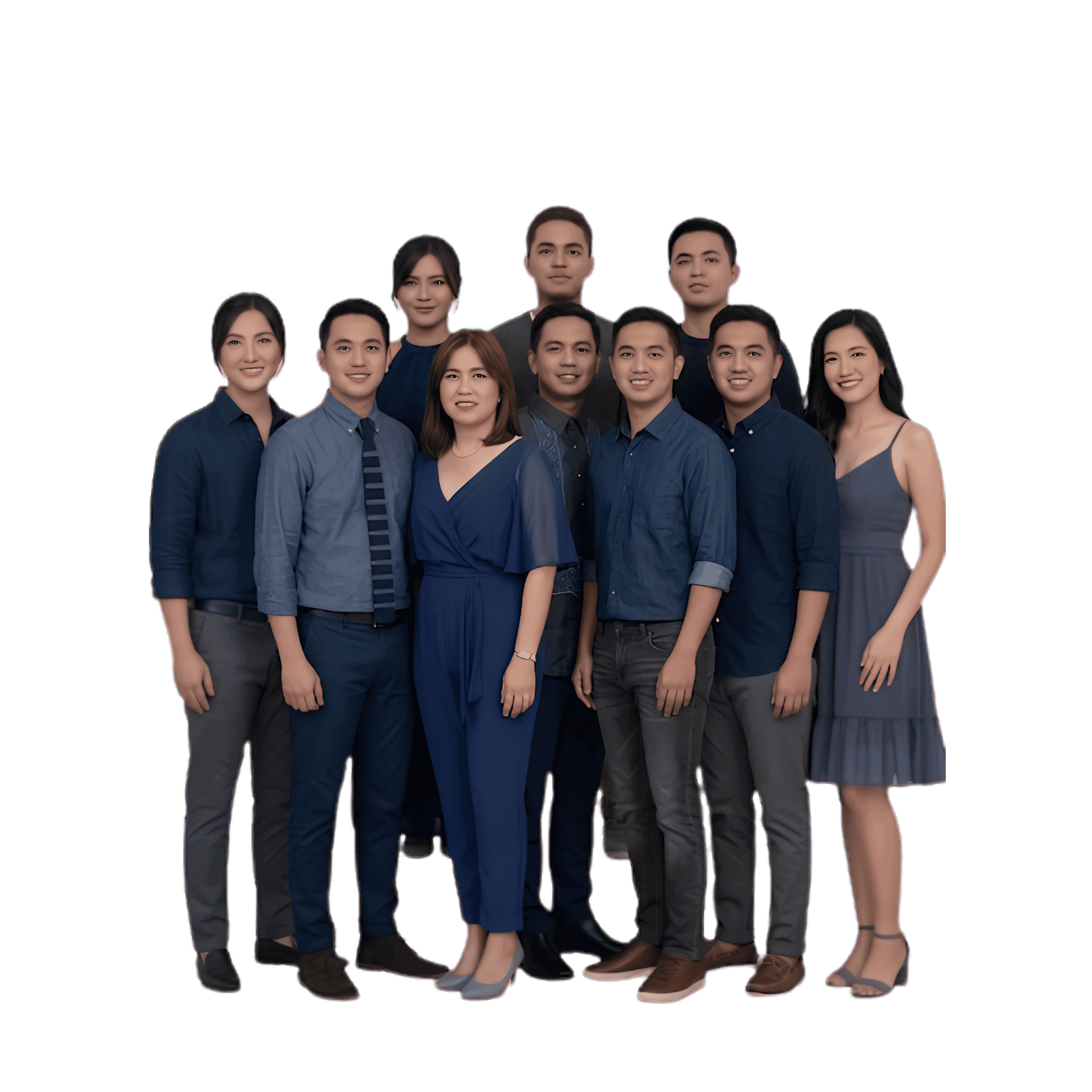 Guests attire — shades of blue smart casual